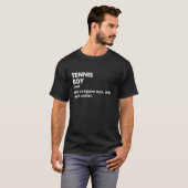 Lustiger Tennisjunge Definition T-Shirt (Vorne ganz)