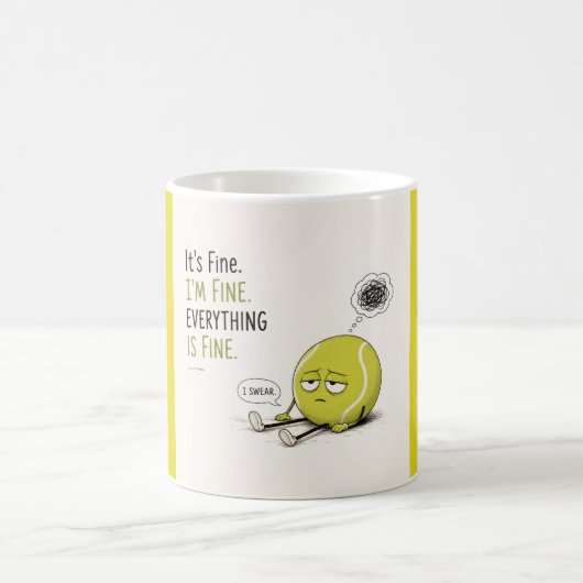 Lustiger Tennisspruch Kaffeetasse (Mittel)
