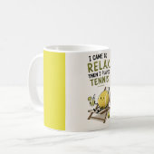 Lustiger Tennisspruch Kaffeetasse (Vorderseite Links)