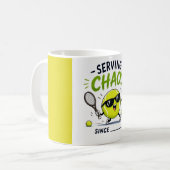 Lustiger Tennisspruch Kaffeetasse (Vorderseite Links)