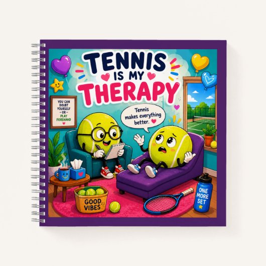 Lustiger Tennisspruch Notizblock (Vorderseite)