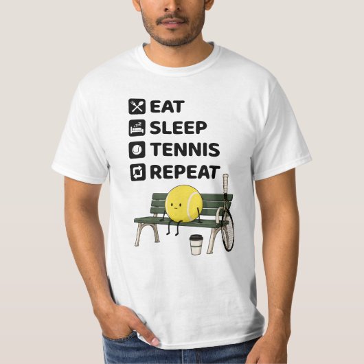 Lustiger Tennisspruch T-Shirt (Vorderseite)