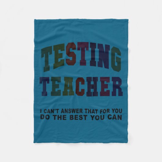 Lustiger Test Lehrer Testtag Alter Mathe Englisch Fleecedecke (Vorderseite)