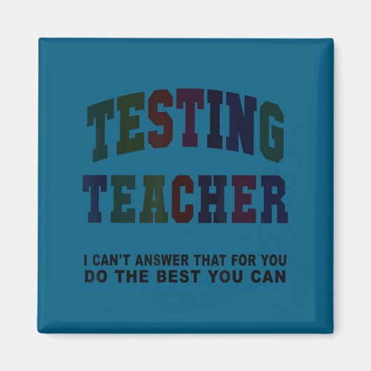 Lustiger Test Lehrer Testtag Alter Mathe Englisch  Magnet (Vorne)