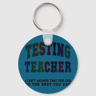 Lustiger Test Lehrer Testtag Alter Mathe Englisch  Schlüsselanhänger