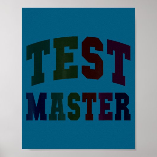 Lustiger Testmeister Testtag Lehrer-Modus auf elaF Poster (Vorne)