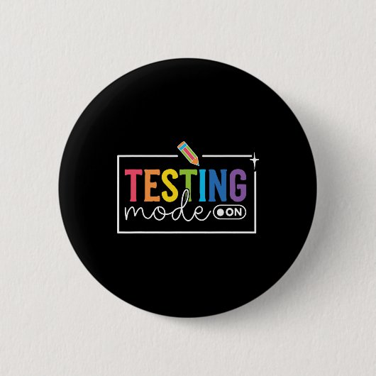 Lustiger Testmodus am Tag des Testens Motivations- Button (Vorderseite)