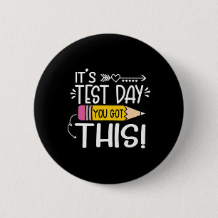 Lustiger Testtag Es ist Testtag Du schaffst das Le Button