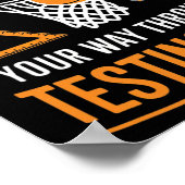 Lustiger Testtag Lehrer Sketll Dunk Testtag Tee Poster (Ecke)