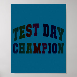 Lustiger Testtag-Meister testet Lehrer alles Poster