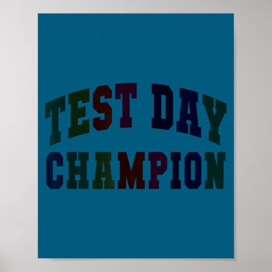 Lustiger Testtag-Meister testet Lehrer alles Poster (Vorne)