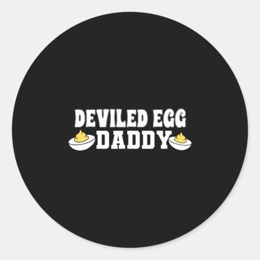 Lustiger Teufelsei-Daddy Thanksgiving Runder Aufkleber (Vorderseite)
