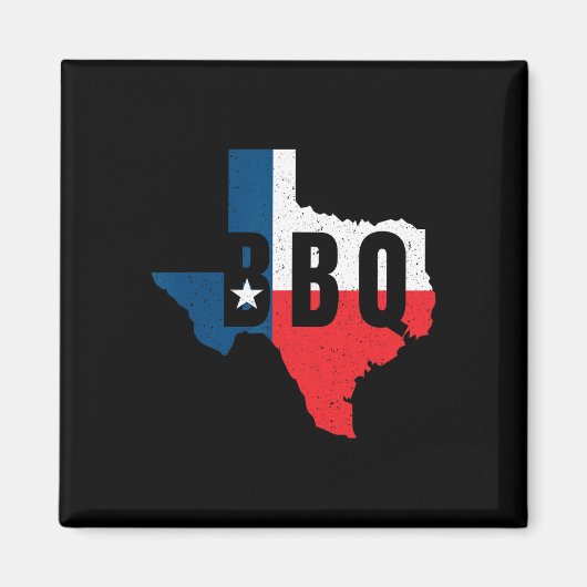 Lustiger Texas-BBQ-Grill- oder Rauchfleisch-Männer Magnet (Vorne)