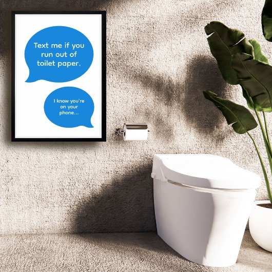 Lustiger Text-Badezimmer Poster