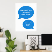 Lustiger Text-Badezimmer Poster (Heimbüro)