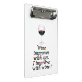 Lustiger Text des Weins Mini Klemmbrett (Schrägansicht)