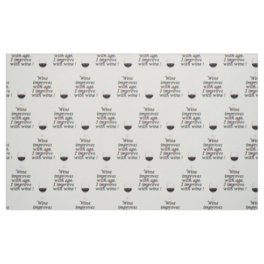 Lustiger Text des Weins Stoff (Fat Quarter (45,7 x 55,9 cm))