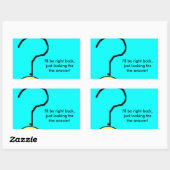 lustiger Text, gezogenes Fragezeichen Emoji Rechteckiger Aufkleber (Blatt)