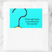 lustiger Text, gezogenes Fragezeichen Emoji Rechteckiger Aufkleber (Tasche)