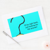 lustiger Text, gezogenes Fragezeichen Emoji Rechteckiger Aufkleber (Umschlag)