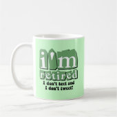 Lustiger Text tweeten Ruhestand Kaffeetasse (Links)