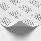 Lustiger Text über Frauen und Männer. Geschenkpapier (Ecke)