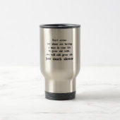 Lustiger Text über Frauen und Männer. Reisebecher (Mittel)