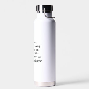 Lustiger Text über Frauen und Männer. Trinkflasche