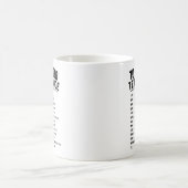 Lustiger Textcode für 70-Jährige Kaffeetasse (Mittel)
