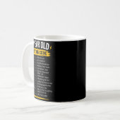 Lustiger Texting-Code für 70-Jährige Geschenk für Kaffeetasse (Vorderseite Links)