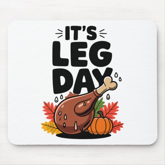 Lustiger Thanksgiving Festlicher Truthahnbein-Tag Mousepad (Vorne)