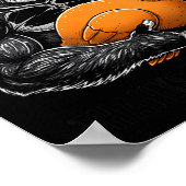 Lustiger Thanksgiving-Gorilla hält Truthahn Lgrim Poster (Ecke)
