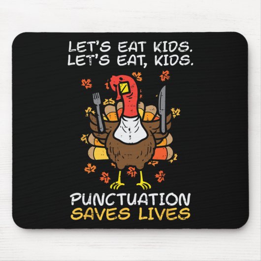 Lustiger Thanksgiving-Lehrer Truthahn Lasst uns Ki Mousepad (Vorne)