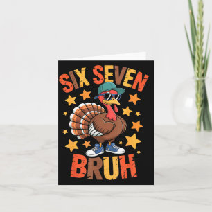 Lustiger Thanksgiving Truthahn 67 Bruh Herbst Farm Karte