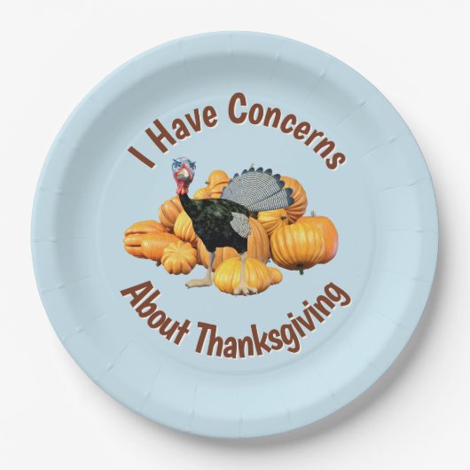Lustiger Thanksgiving Truthahn Custom Humor Pappteller (Vorderseite)