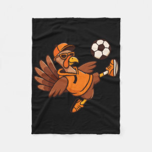 Lustiger Thanksgiving Truthahn Fußball Für Kinder  Fleecedecke