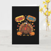 Lustiger Thanksgiving Truthahn Meme F-caw-f F-awk- Karte (Gelbe Blume)