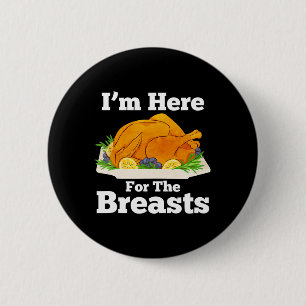 Lustiger Thanksgiving Truthahn Schmutziger Erwachs Button