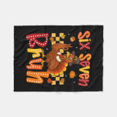 Lustiger Thanksgiving Truthahn Six Seven Bruh Meme Fleecedecke (Vorderseite (Horizontal))
