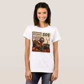 Lustiger Thanksgiving-Truthahn SOS Morse-Code Ham- T-Shirt (Vorne ganz)