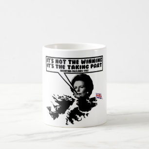 Lustiger Thatcher Falkland Kaffeetasse