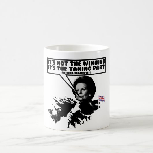 Lustiger Thatcher Falkland Kaffeetasse (Mittel)