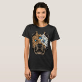 Lustiger Third Eye Chakra Pit Bull Hundebesitzer T-Shirt (Vorne ganz)