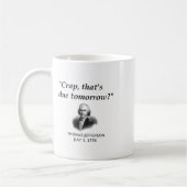 Lustiger Thomas Jefferson USA Geschichte Lehrer Sc Kaffeetasse (Links)