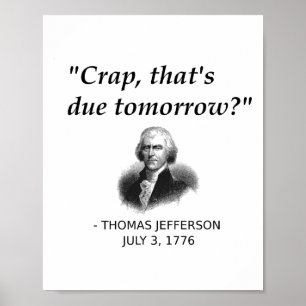 Lustiger Thomas Jefferson USA Geschichte Lehrer Sc Poster