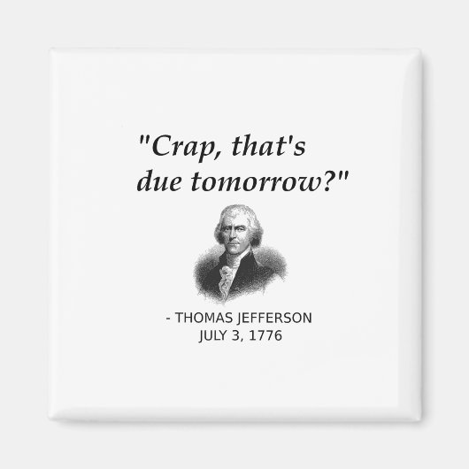 Lustiger Thomas Jefferson USA Geschichtslehrer Stu Magnet (Vorne)
