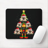 Lustiger Tibetan Spaniel Weihnachtslichter Baum Hu Mousepad (Mit Mouse)