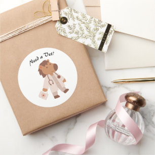 Lustiger Tierarzt Humor Tierpflege Zitat Runder Aufkleber