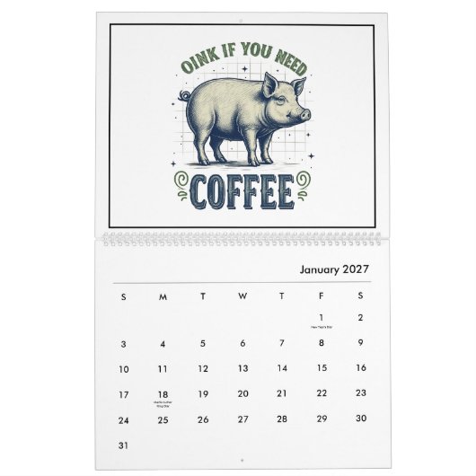 Lustiger Tierkalender Kalender (Jan 2027)