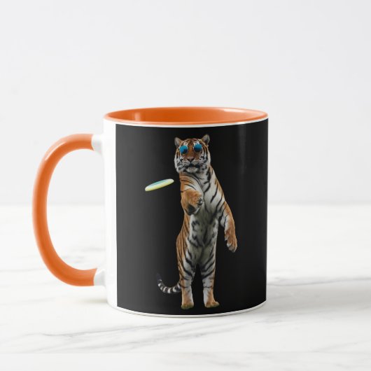Lustiger Tiger Disc Golf Tasse (Links)